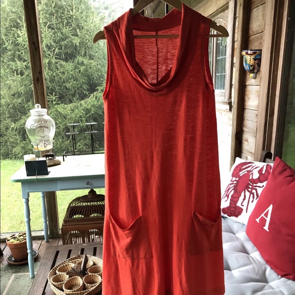 Eileen Fisher Geranium Hemp/Cotton Dress xs